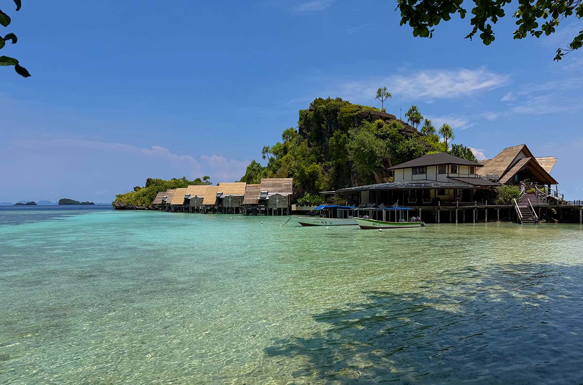 Protected reef scenery in Raja Ampat